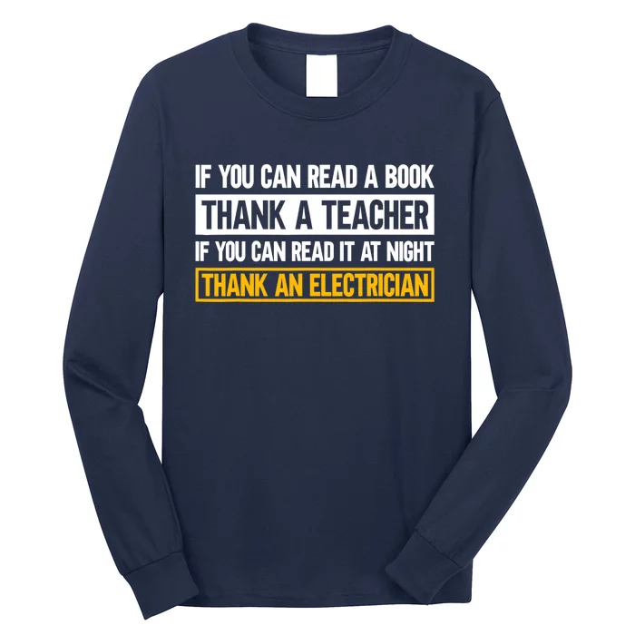 Electrician Funny Electrical Engineer Long Sleeve Shirt