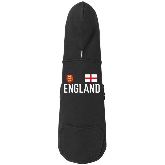 England Flag English Football Soccer Fan Doggie 3-End Fleece Hoodie