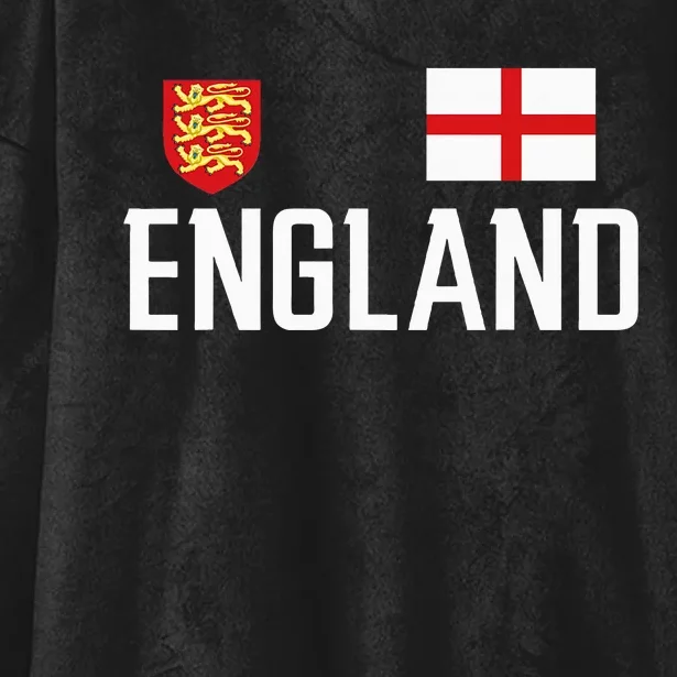 England Flag English Football Soccer Fan Hooded Wearable Blanket