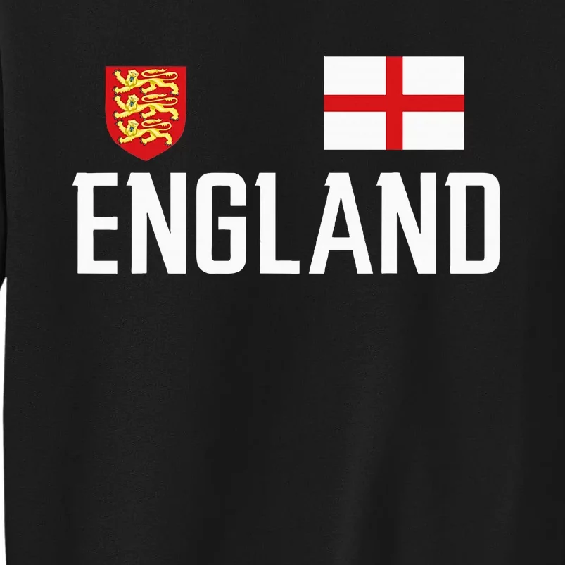 England Flag English Football Soccer Fan Tall Sweatshirt