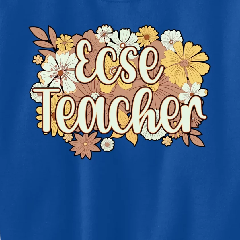 Ecse Flowers Early Hood Special Education Teacher Gift Kids Sweatshirt