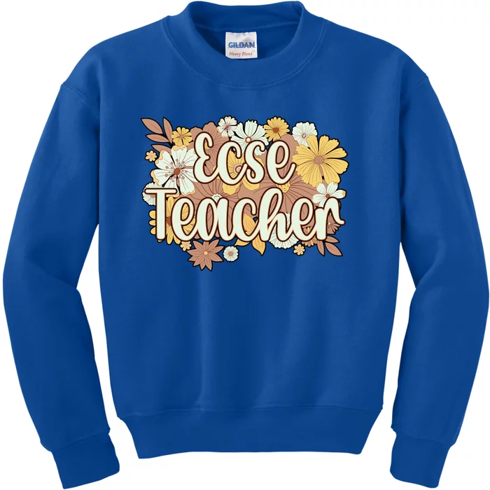 Ecse Flowers Early Hood Special Education Teacher Gift Kids Sweatshirt