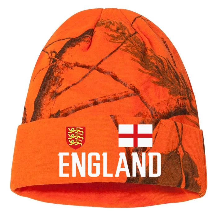 England Flag English Football Soccer Kati - 12in Camo Beanie