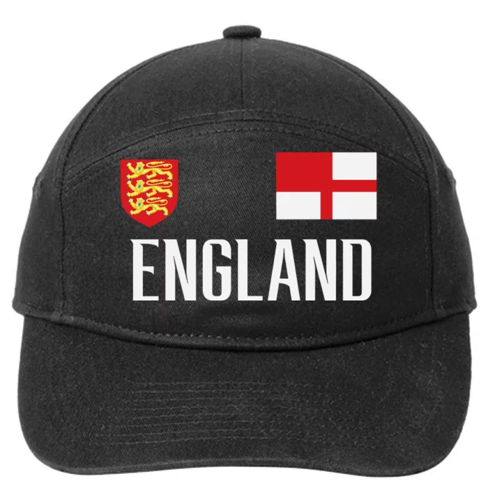 England Flag English Football Soccer Fan 7-Panel Snapback Hat