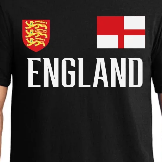 England Flag English Football Soccer Fan Pajama Set