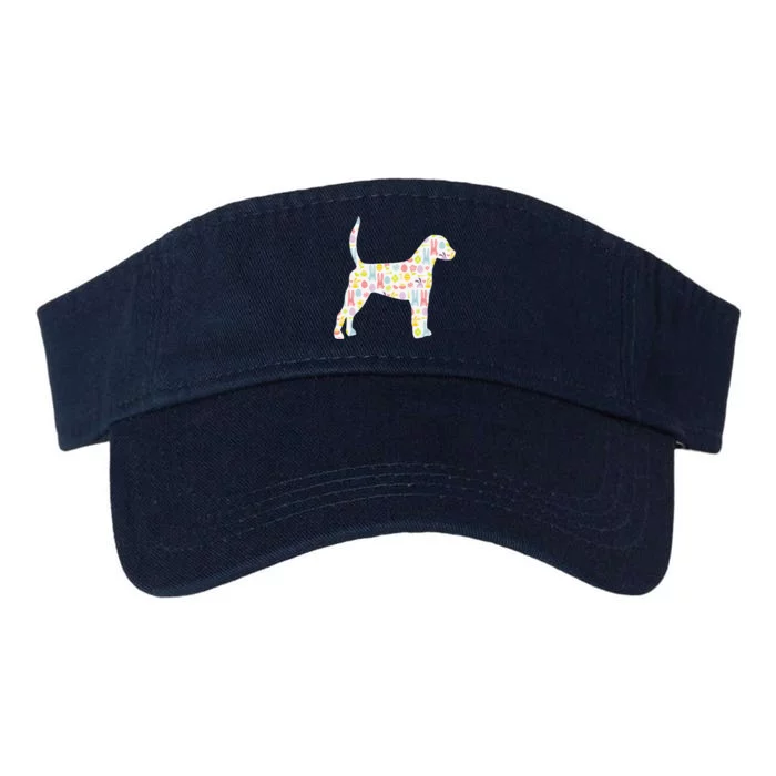 English Foxhound Easter Bunny Dog Silhouette Valucap Bio-Washed Visor