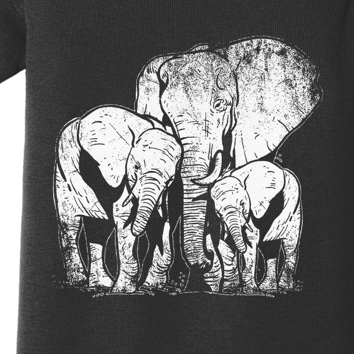 Elephant Family Elephant Baby Bodysuit