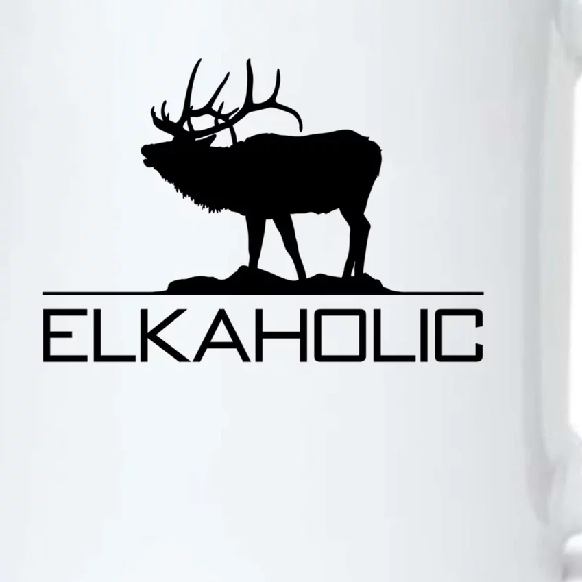 Elkaholic Funny Elk Hunting Gift Black Color Changing Mug