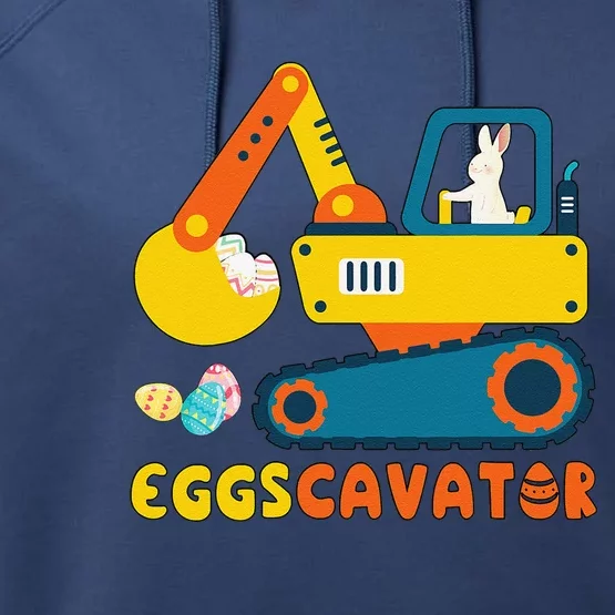 Easter Fashion Eggscavator Excavator Easter Performance Fleece Hoodie