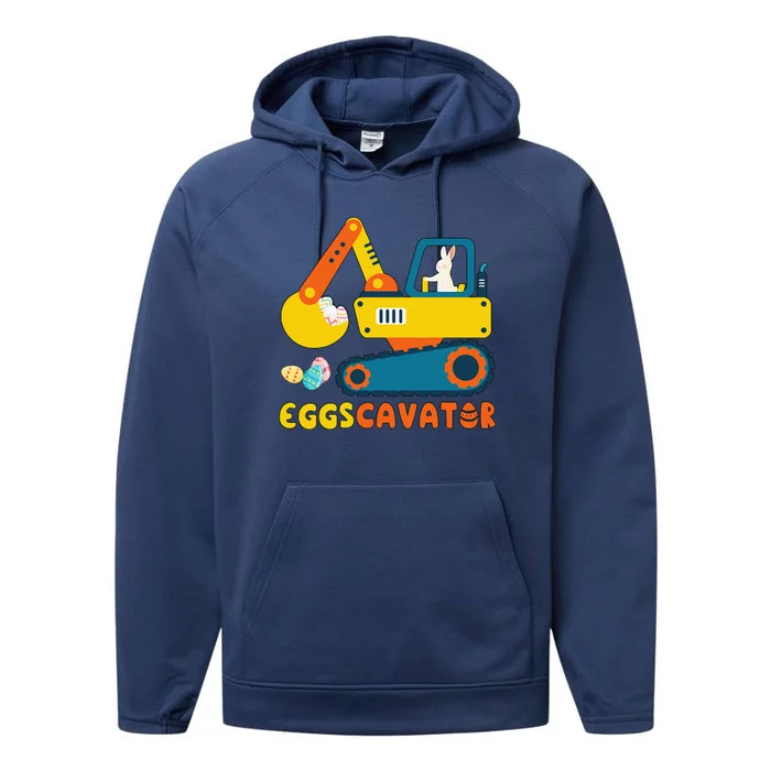 Easter Fashion Eggscavator Excavator Easter Performance Fleece Hoodie