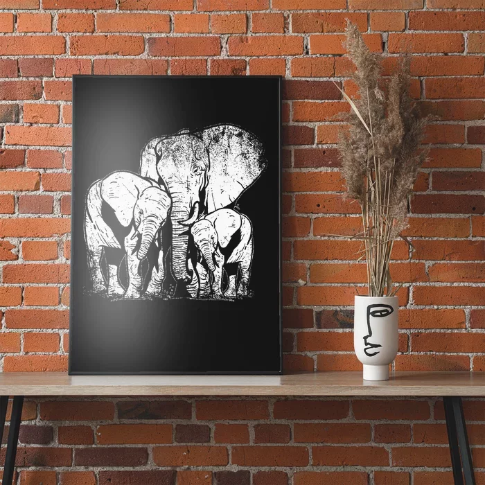 Elephant Family Elephant Poster