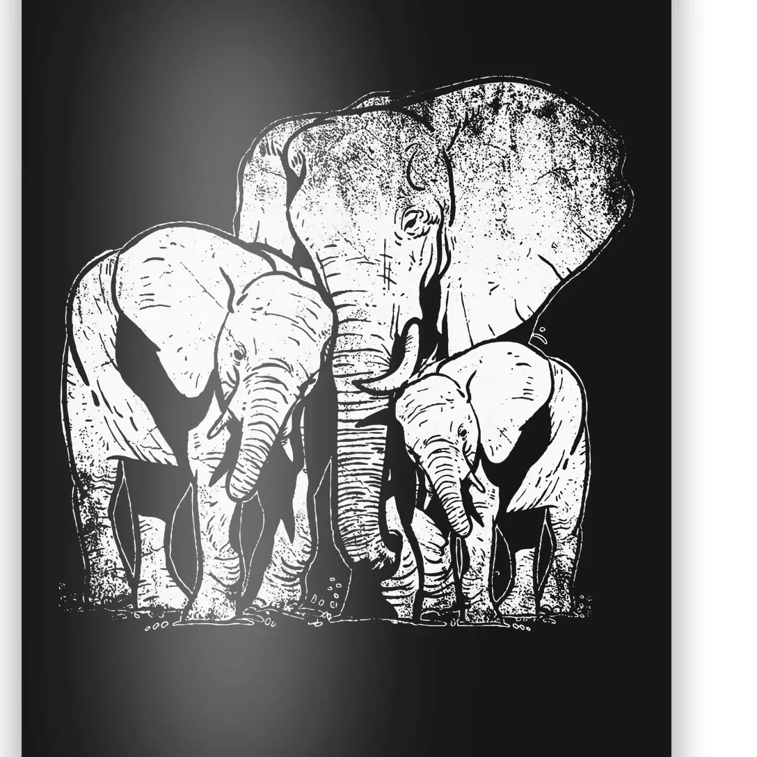 Elephant Family Elephant Poster