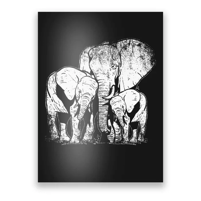 Elephant Family Elephant Poster