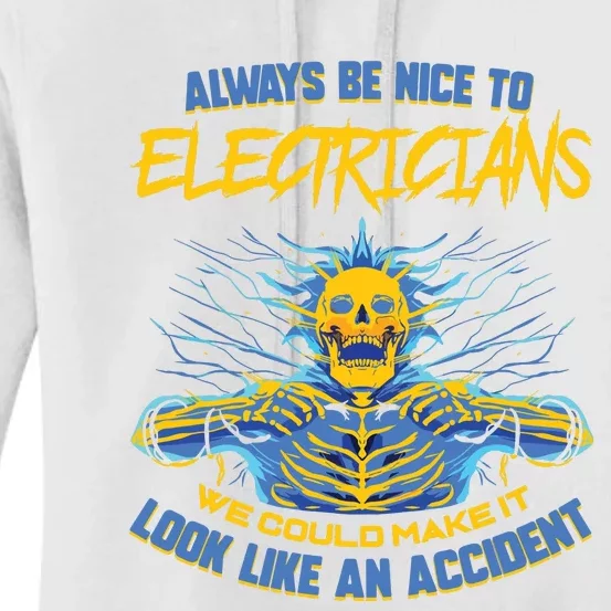 Electrician Funny For Electrical Engineer Electricity Women's Pullover Hoodie