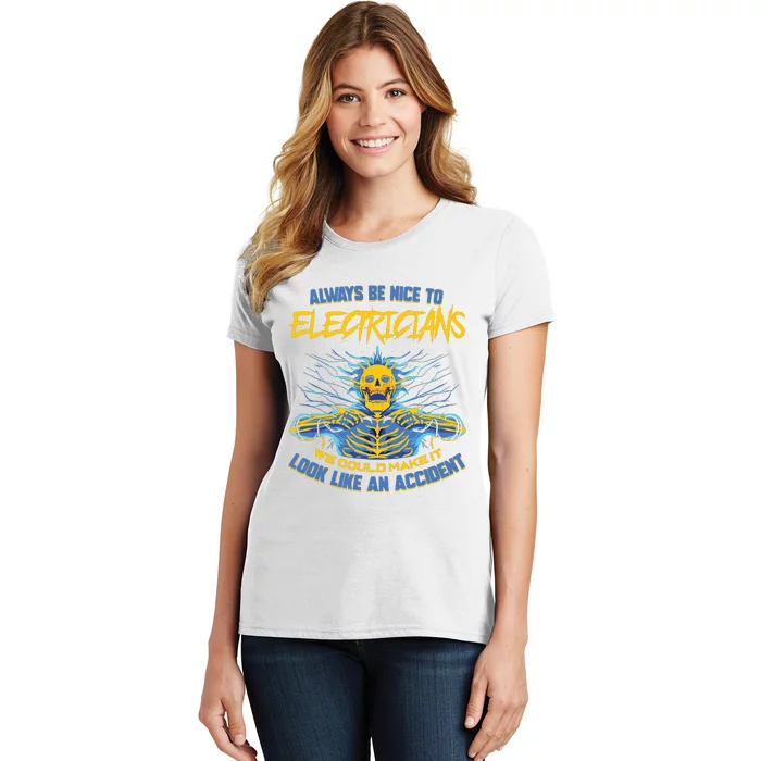 Electrician Funny For Electrical Engineer Electricity Women's T-Shirt