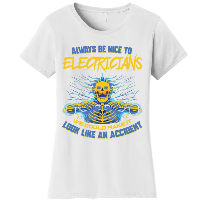 Electrician Funny For Electrical Engineer Electricity Women's T-Shirt