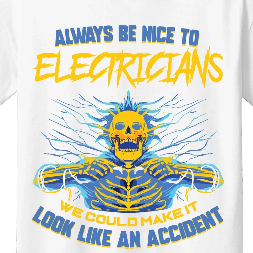 Electrician Funny For Electrical Engineer Electricity Kids T-Shirt