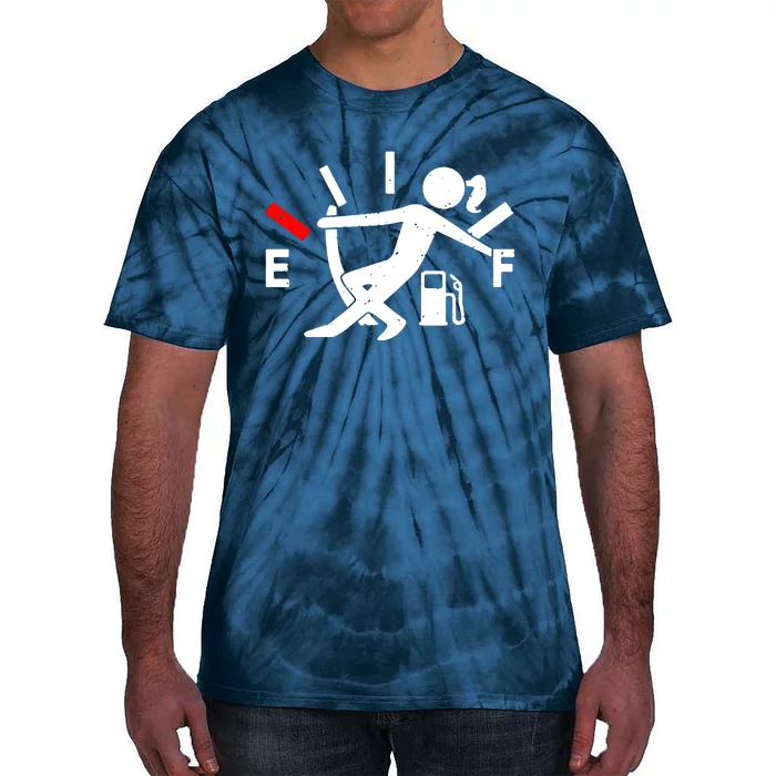 Empty Full Funny Car Gasoline Race Car Gas Full Gas Empty Joke Tie-Dye T-Shirt