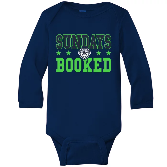 Espn Fantasy Football Sundays Booked V1 Funny Gift Baby Long Sleeve Bodysuit