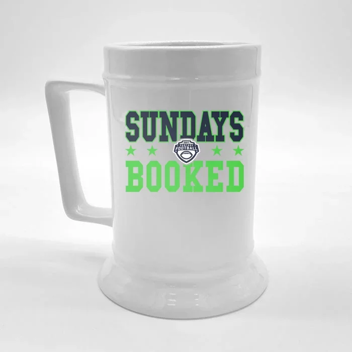 Espn Fantasy Football Sundays Booked V1 Funny Gift Front & Back Beer Stein