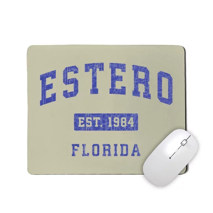 Estero Florida Fl Vintage Athletic Sports Mousepad