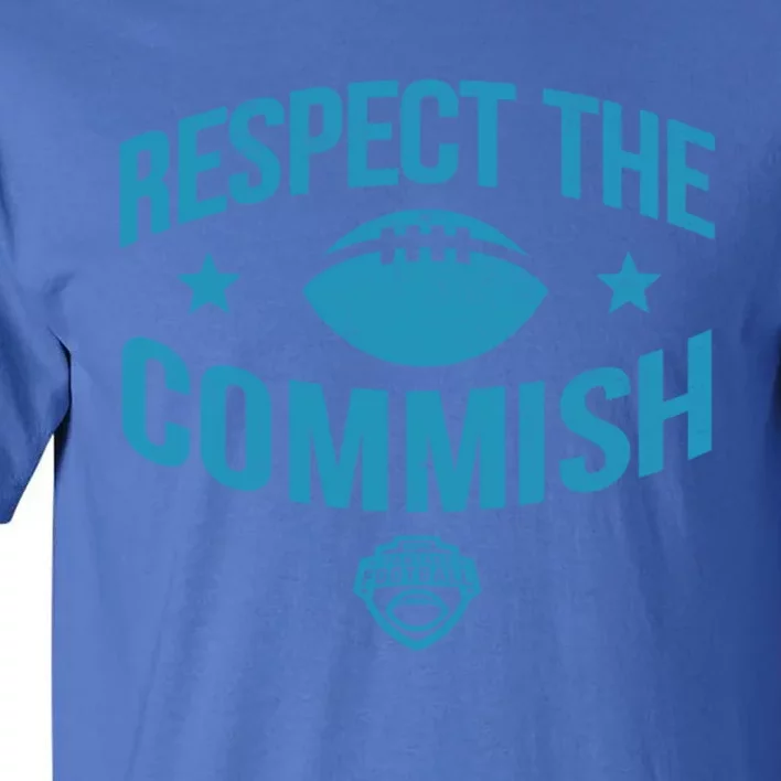 Espn Fantasy Football Respect The Commish Blue Logo V1 Gift Tall T-Shirt