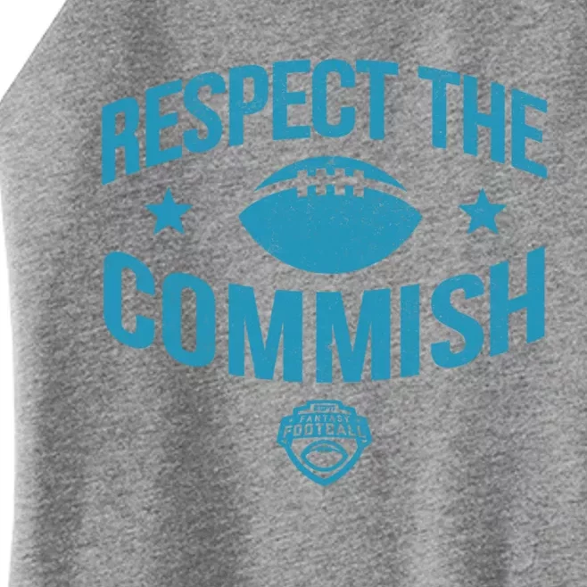 Espn Fantasy Football Respect The Commish Blue Logo V1 Gift Women’s Perfect Tri Rocker Tank