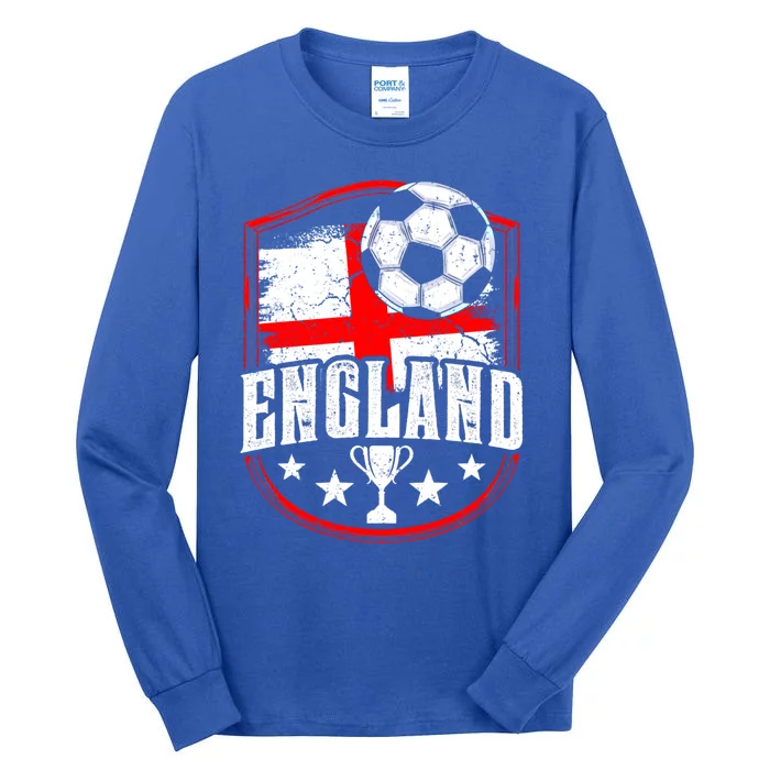 England Flag Football Vintage Fan Soccer Team British Lover Meaningful Gift Tall Long Sleeve T-Shirt