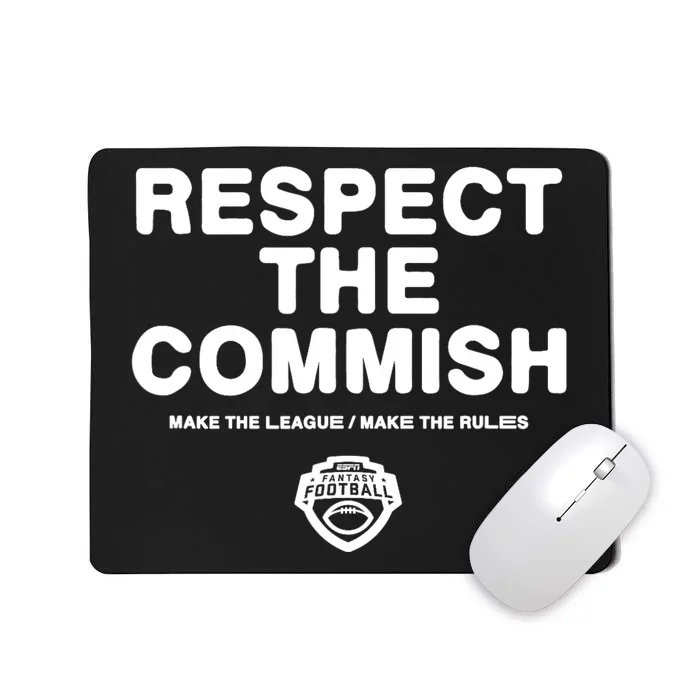 ESPN Fantasy Football Respect The Commish Emblem Logo V2 Mousepad