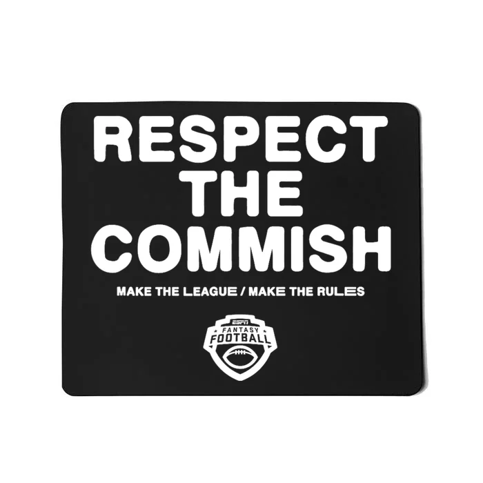 ESPN Fantasy Football Respect The Commish Emblem Logo V2 Mousepad