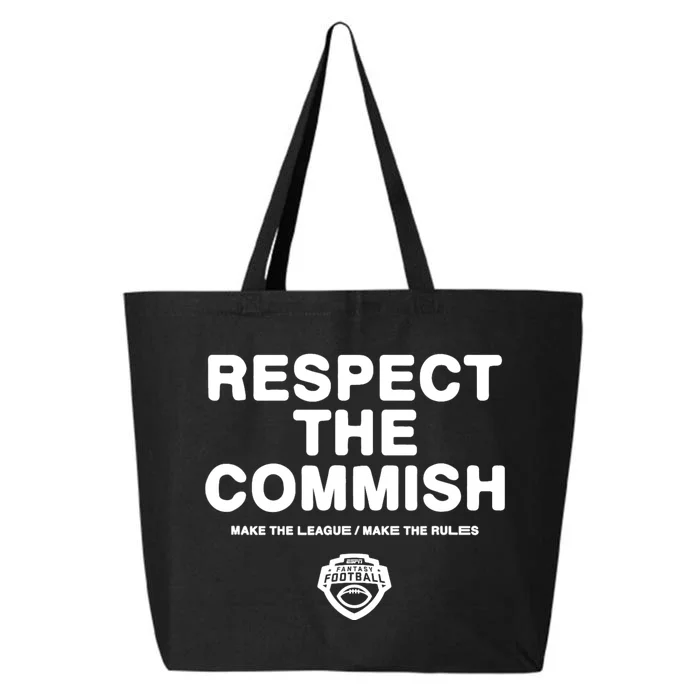 ESPN Fantasy Football Respect The Commish Emblem Logo V2 25L Jumbo Tote