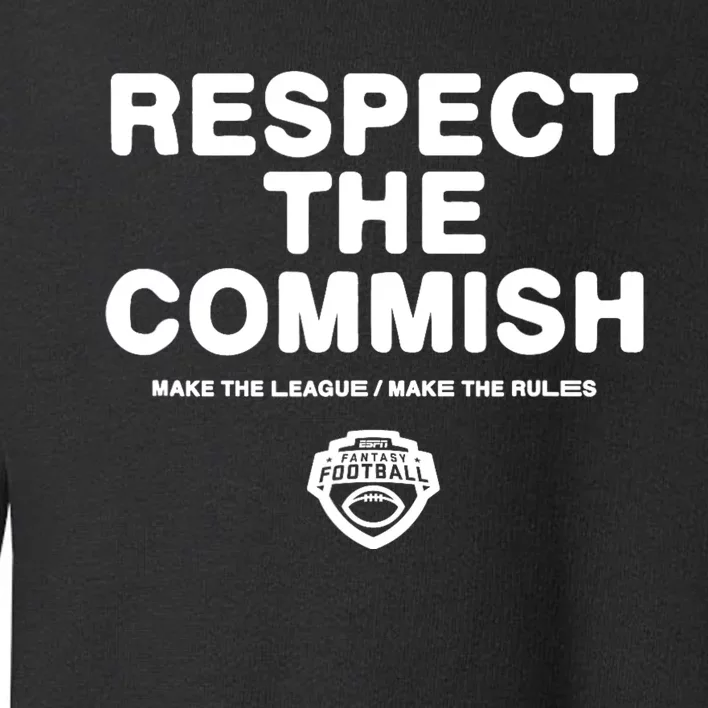 ESPN Fantasy Football Respect The Commish Emblem Logo V2 Toddler Sweatshirt