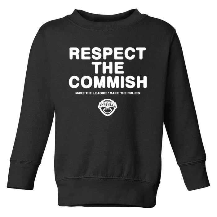 ESPN Fantasy Football Respect The Commish Emblem Logo V2 Toddler Sweatshirt