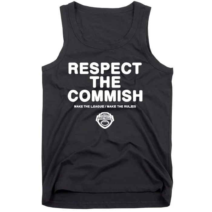 ESPN Fantasy Football Respect The Commish Emblem Logo V2 Tank Top