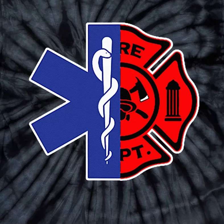 EMT Firefighter Firefighter Two Sided EMS Gift Tie-Dye T-Shirt