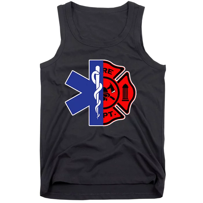 EMT Firefighter Firefighter Two Sided EMS Gift Tank Top