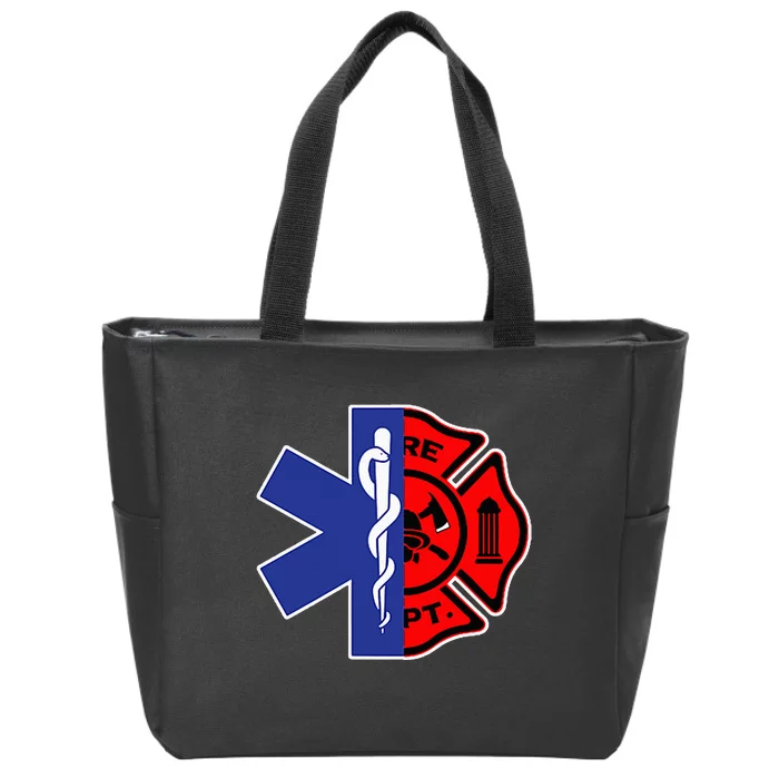 EMT Firefighter Firefighter Two Sided EMS Gift Zip Tote Bag