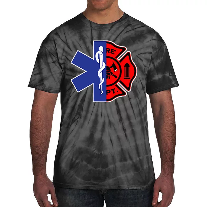 EMT Firefighter Firefighter Two Sided EMS Gift Tie-Dye T-Shirt