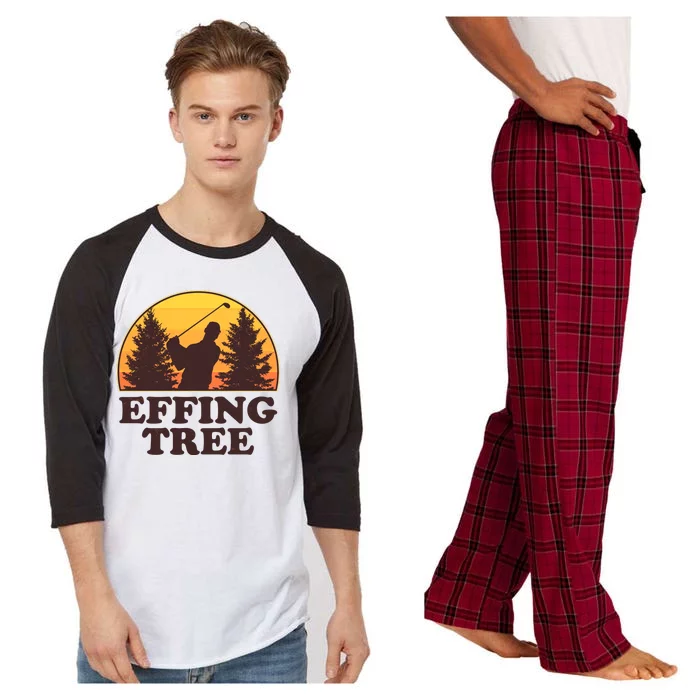 Effing Tree Funny Vintage Golfing Raglan Sleeve Pajama Set