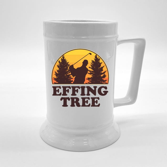 Effing Tree Funny Vintage Golfing Front & Back Beer Stein