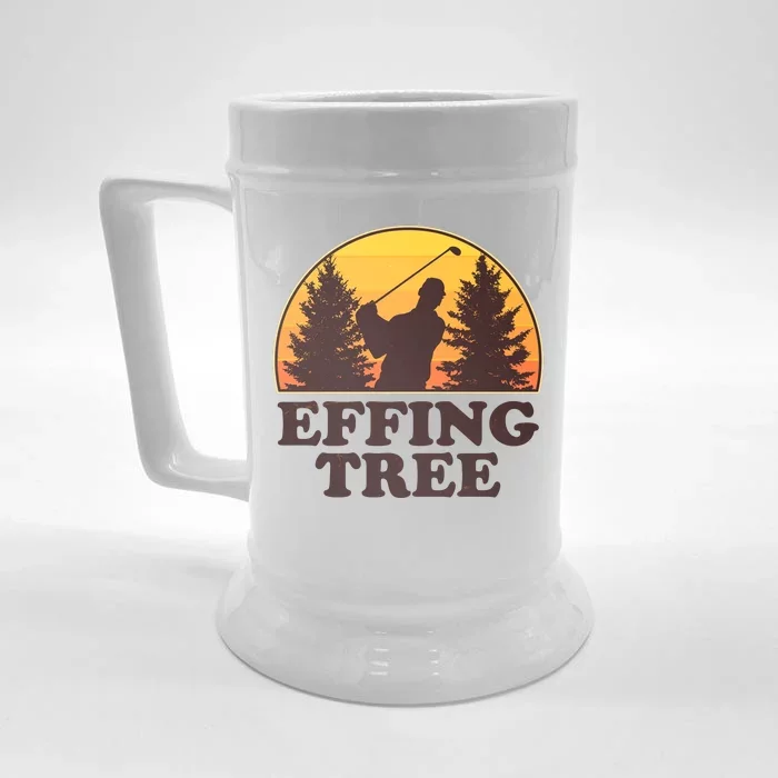 Effing Tree Funny Vintage Golfing Front & Back Beer Stein