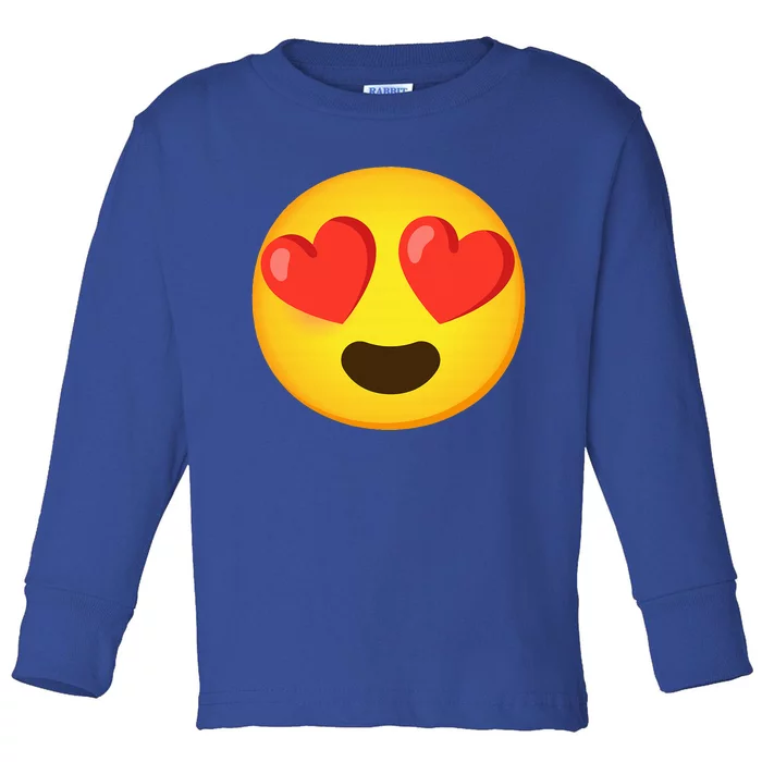 Emoticon Face grin hearts Toddler Long Sleeve Shirt