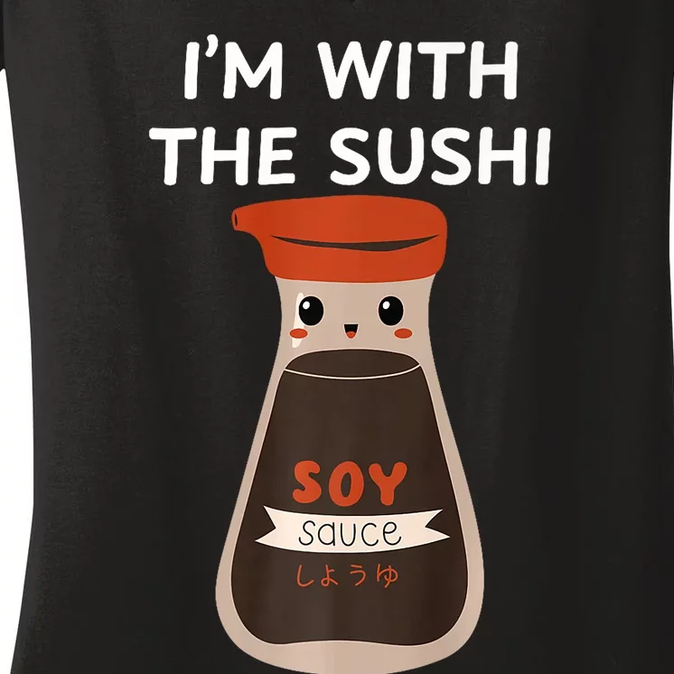 Easy Funny Group Costume Soy Sauce Condiment Costume Women's V-Neck T-Shirt