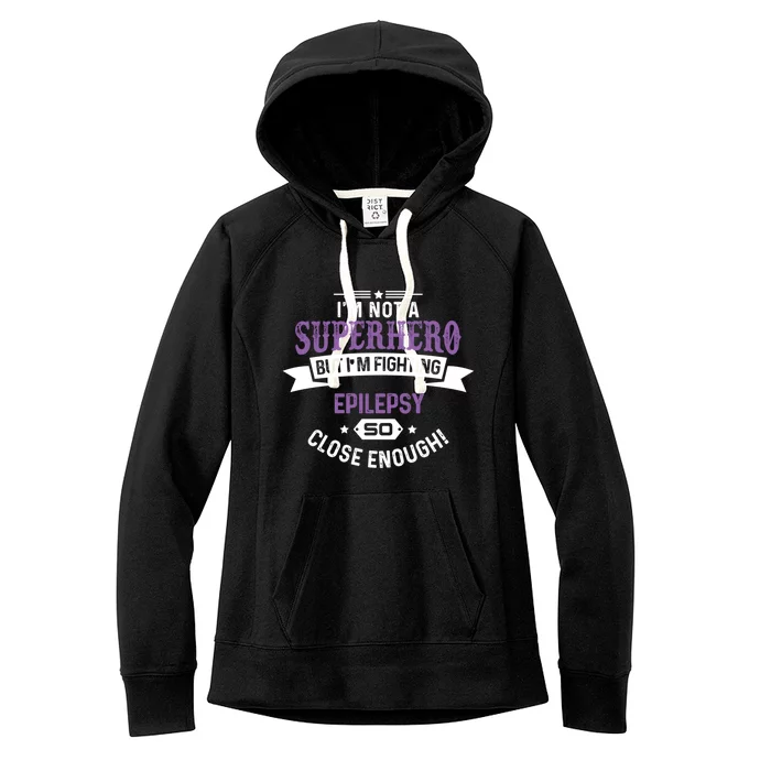 Epilepsy Funny Giftcute Gift Epilepsy Awareness Support Ribbon Cute Gift Women's Fleece Hoodie