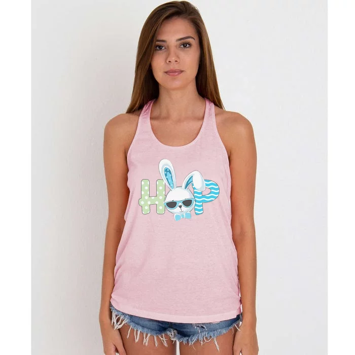 Easter Fors Hop Fun Easter Bunny Gift Women's Knotted Racerback Tank