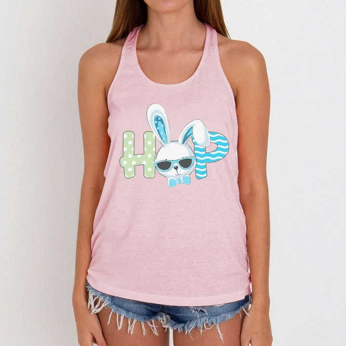 Easter Fors Hop Fun Easter Bunny Gift Women's Knotted Racerback Tank