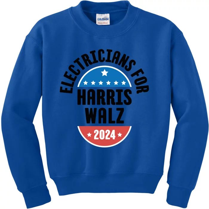 Electricians For Harris Walz 2024 Gift Kids Sweatshirt