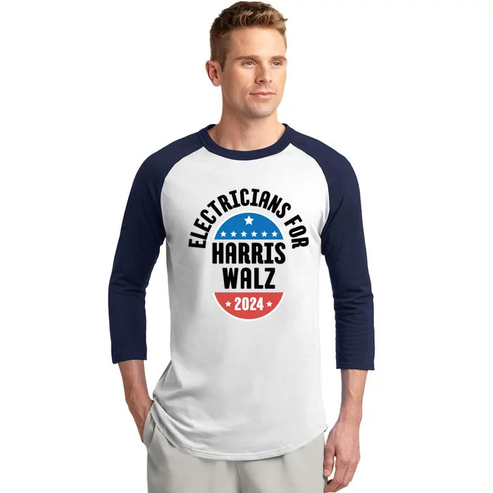 Electricians For Harris Walz 2024 Gift Baseball Sleeve Shirt