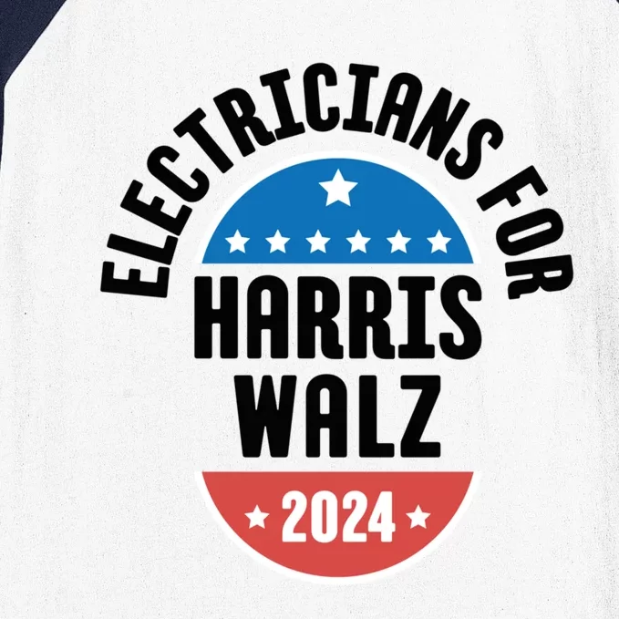 Electricians For Harris Walz 2024 Gift Baseball Sleeve Shirt