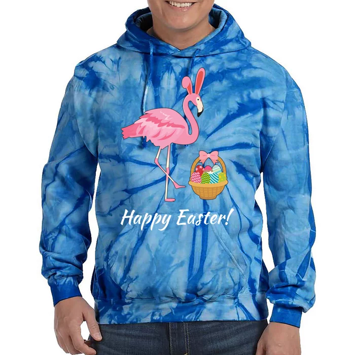 Easter Flamingo Happy Easter Eggs Gift Tie Dye Hoodie